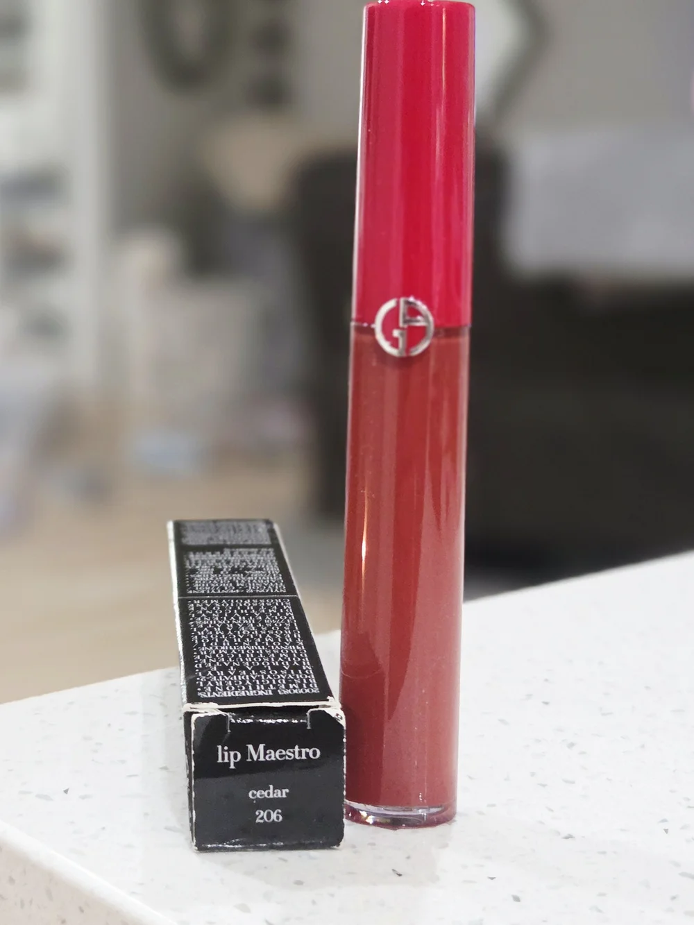 Giorgio Armani Lip Maestro Liquid Lipstick - Cedar 206 (Red-Brown)